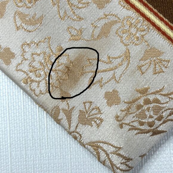 JC Penney Mens Shop Tie Floral Brocade Stripe Formal Business Vintage READ - Picture 2 of 6